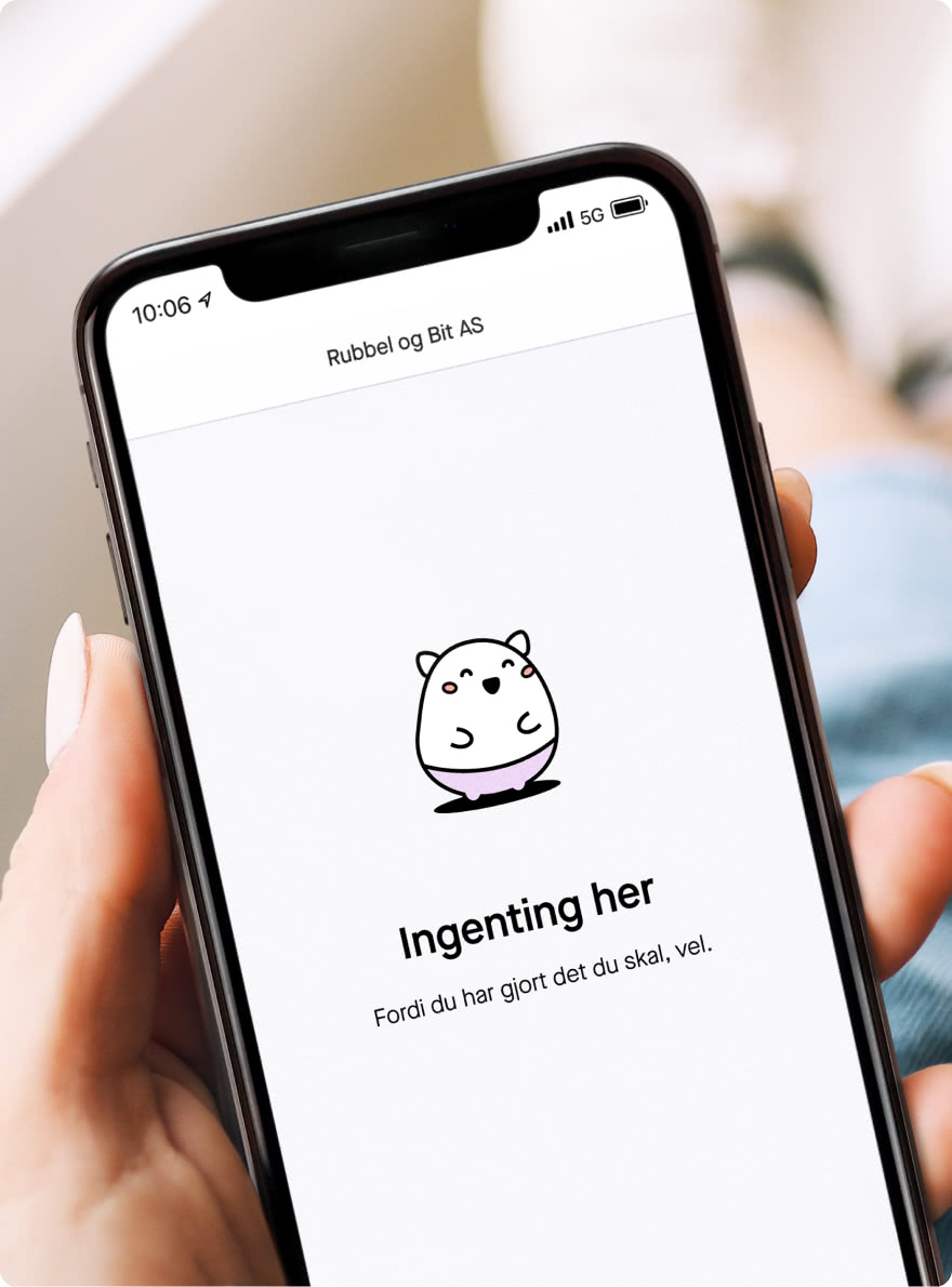 Folio-appen på mobil som viser at du har gjort det du skal